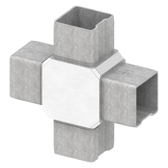 V4A Verbindungsstück für Rohr 40x40x2mm - Hochwertiges Rohrverbindungselement