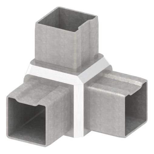 Rohr-Verbindungsstück 40x40x2mm | Edelstahl V2A - Ideal für robuste Verbindungen