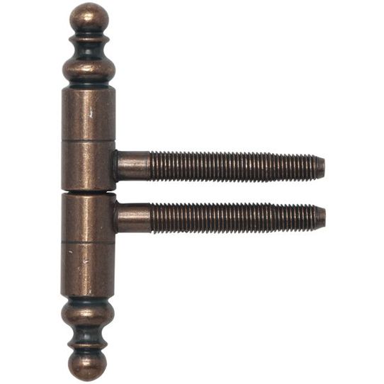 SFS Einbohrband 2-tlg. mit Zierkopf - Ø 16 mm, Bandhöhe 108,5 mm - Bronze patiniert