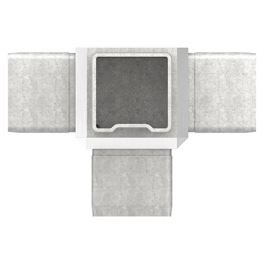 Verbindungsstück für 40x40mm Rohre - V4A, 2mm Wandstärke