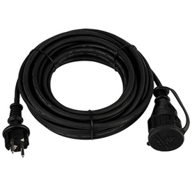 REV 0065109 - 10m Verlängerungskabel mit 1 AC-Ausgang - Indoor/Outdoor - Schwarz - H05RR-F