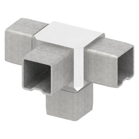 V4A Verbindungsstück für 30x30x2mm Rohre