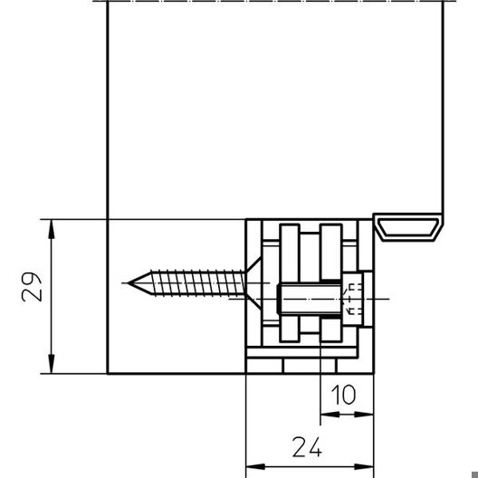 SIMONSWERK VX 7501 3D Aufnahmeelement mit Abdeckwinkel VX7560 KR - Sondertürbeschläge