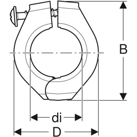 GE FlowFit Fixpunktbefestigung PA 6 d 75 - Hochwertige Befestigungslösung für stabile Anwendungen