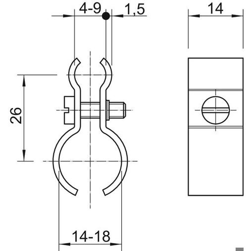 Galvanisch Verzinkte Spanndrahtschelle für Seile 4-9mm und 14-18mm - Hochwertige Stahlkonstruktion