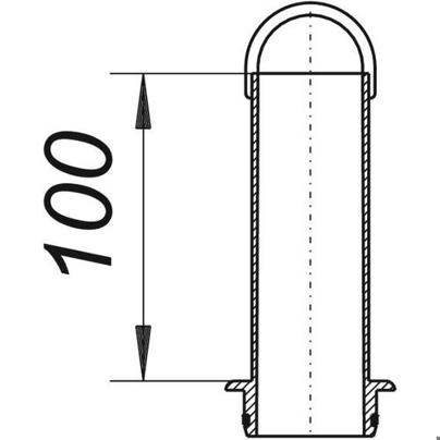 DL Standrohr 100mm - Kunststoff - Glasklar