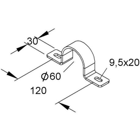 MIRS60F Befestigungsschelle für Rohr Ø60mm - ST fvz