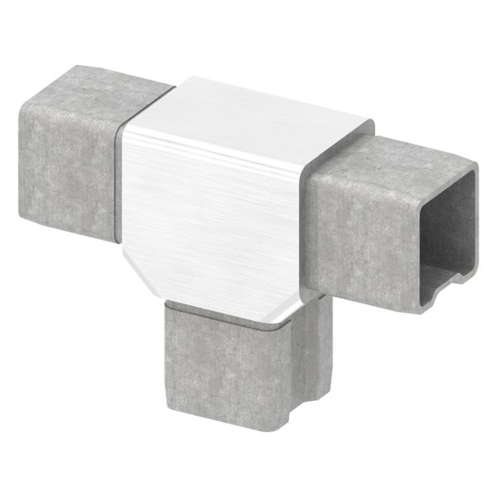 V4A Verbindungsstück für Rohr 30x30x2mm - Hochwertige Rohrverbindung