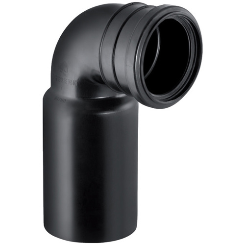 90° PE-Abfluss Wand-WC-Anschlussbogen 90/90 mm - Vertikaler Einbau