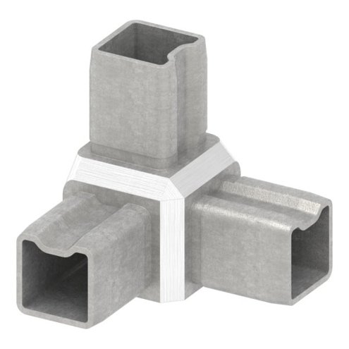 V4A Verbindungsstück für 25x25x2mm Rohre - Hochwertiges Verbindungselement