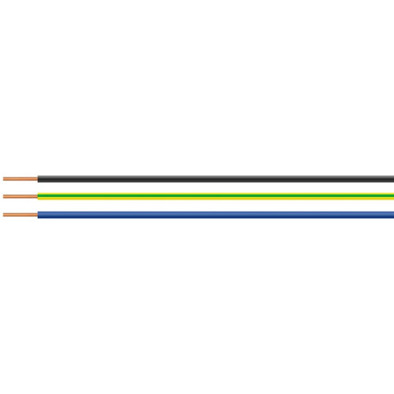 PVC-Schaltdraht H05V-U 0,5 mm² grün/gelb - Außen-Ø 2,3 mm | Artikelnummer: 28762