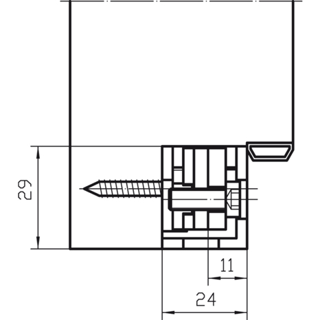SIMONSWERK VX 2501-3D N Aufnahmeelement | Verzinkter Stahl - Sondertürbeschläge
