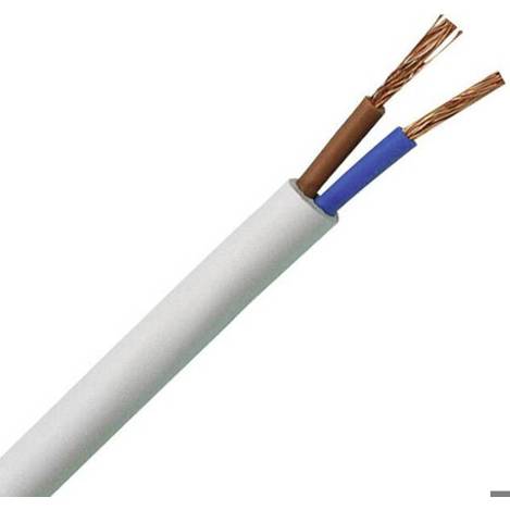 Kopp H03VV-F Schlauchleitung 2 x 0.75 mm² - Weiß, 10 m
