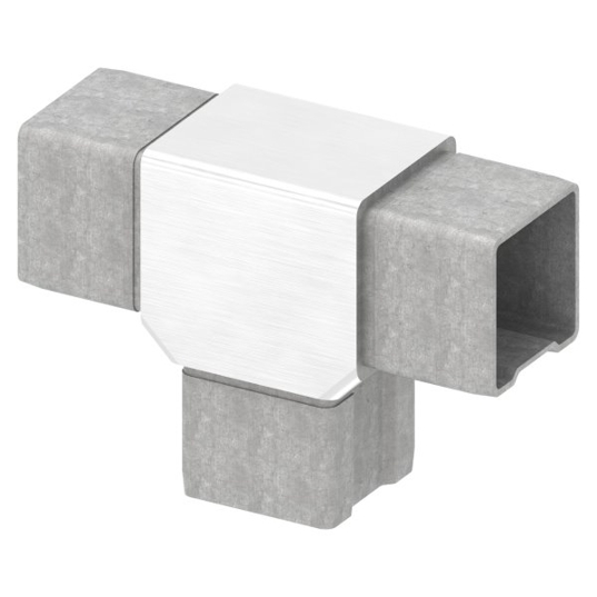 V4A Verbindungsstück für Rohr 40x40x3mm - Hochwertiges Rohrverbindungselement