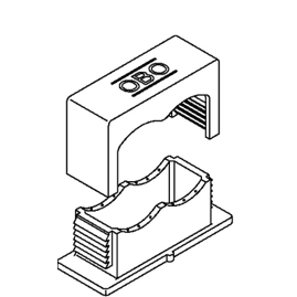 Hochwertige Befestigungsschelle 2-fach Ø16mm, geschliffen, Kunststoff, hochfest - 305026-16