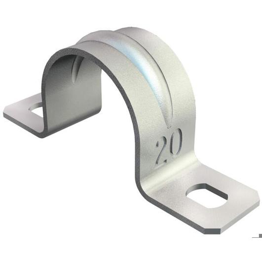 Zweilappige Befestigungsschelle 13mm - Verzinkter Stahl