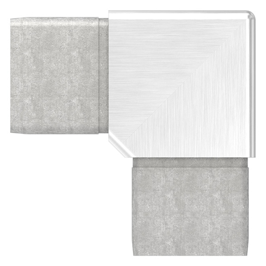 90° Verbindungsstück für Rohr 40x40x2mm - V4A Edelstahl