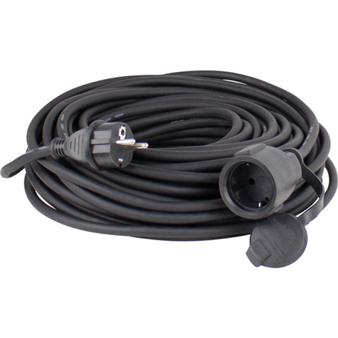 Schwabe Verlängerungskabel 230V - 15m, schwarz, H07RN-F 3G1,5, IP44, wetterfest