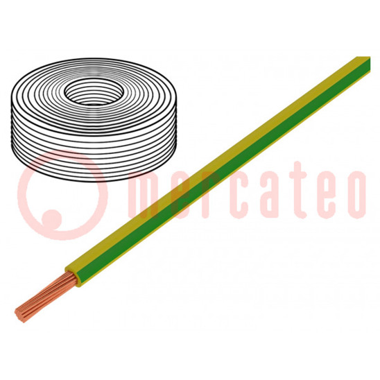 H07Z-K 25mm² Line Leitung - Cu, FRNC, Grün-Gelb, 450/750V