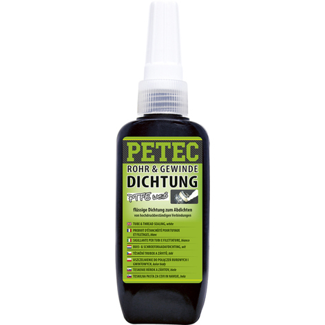 PETEC 97218 Niedrigfeste Rohr- & Gewindedichtung - Weiß - 50 ml