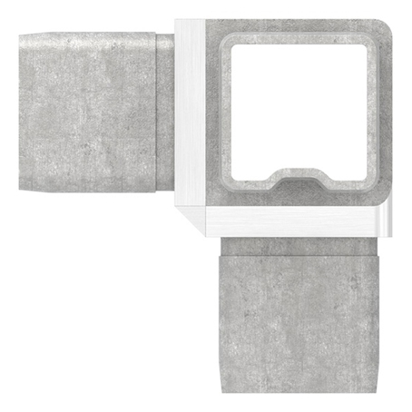 V4A Verbindungsstück für 30x30x2mm Rohre