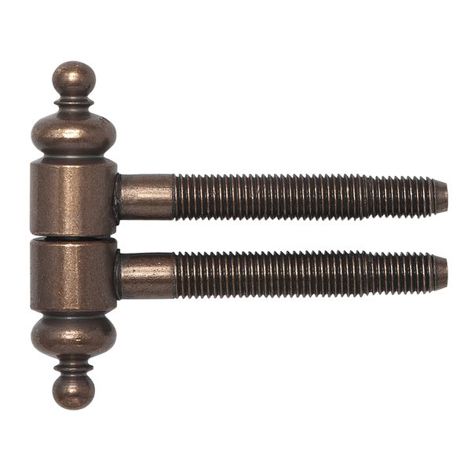 SFS Einbohrband mit Zierkopf - Ø 16 mm, Bandhöhe 63 mm, Schwarz Antik Stahl