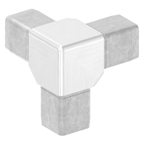 V4A Verbindungsstück für 25x25x2mm Rohre - Hochwertiges Verbindungselement