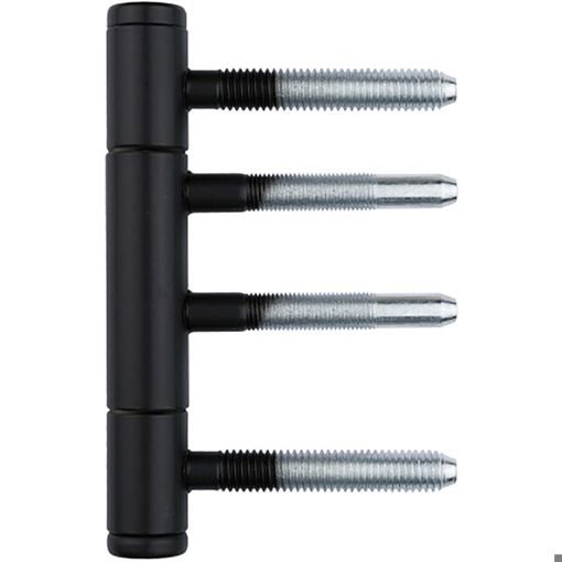 3-teiliges Einbohrband Typ 335 - Ø 15 mm - Schwarzer Stahl (RAL 9005, Matt)