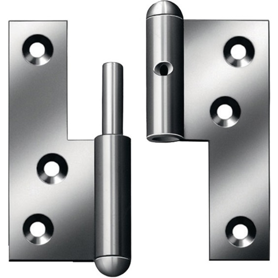 VORMANN Türaufschraubband 80x72 mm - Stahl, links, blau verzinkt - DIN links