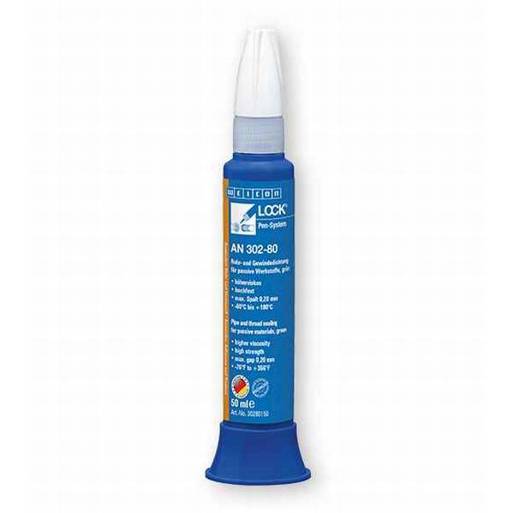 WEICONLOCK® AN 302-80 - Hochfeste Rohr- und Gewindedichtung für passive Werkstoffe - 50 ml - Grün