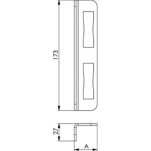 145W-30 Schließblech mit Anschlag - 145W-30