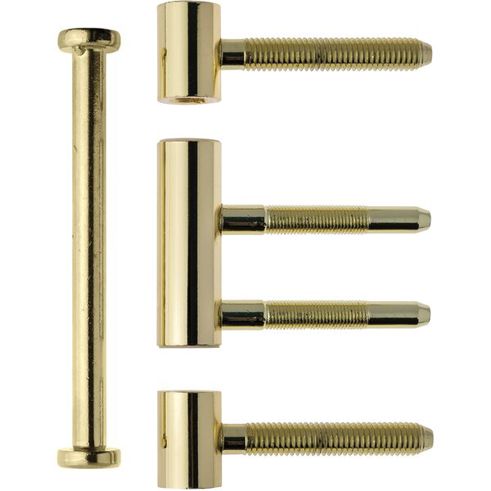 3-teiliges Einbohrband Typ 335 - 15 mm Durchmesser - Vergoldeter Stahl