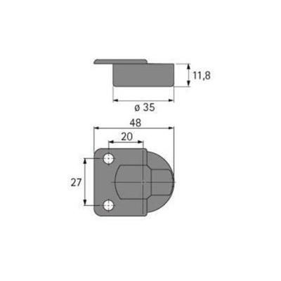 Hettich Klappenscharnier Markant 7.1 - Zinkdruckguss/Stahl
