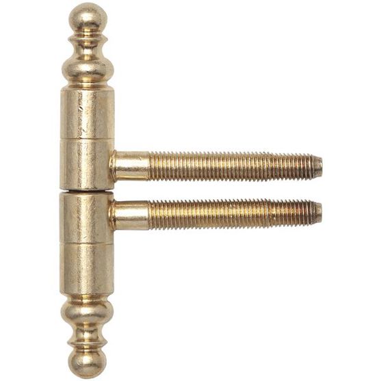 SFS Einbohrband 2-teilig mit Zierkopf - Ø 16 mm, Bandhöhe 108,5 mm, Stahl vernickelt