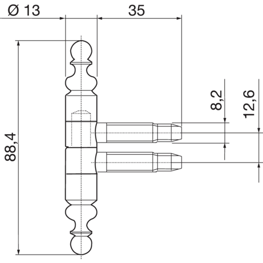 SFS Einbohrband mit Zierkopf - 13 mm - Weiß (RAL 9016) - Stahl