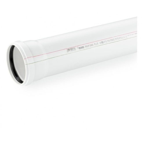 RAUPIANO PLUS DN 50 Abflussrohr mit Muffe - 1000 mm Baulänge