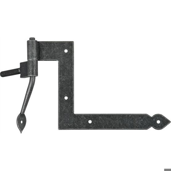 HALCÖ Fulp Fensterwinkelband 112,5 x 140 mm | Verzinkter Stahl, Schwarz Passiviert | Kreuzband