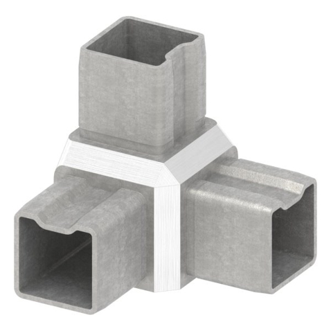 V4A Verbindungsstück für Rohre 30x30x2mm - Hochwertiges Verbindungselement