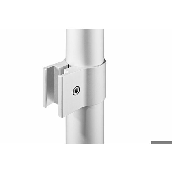 Design Tafelklemmen - 2 Stück, Silberfarbig, Eloxiertes Aluminium