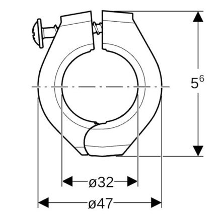 GE FlowFit Festpunktbefestigung PA 6 d 32 - Zuverlässige Fixpunktlösung