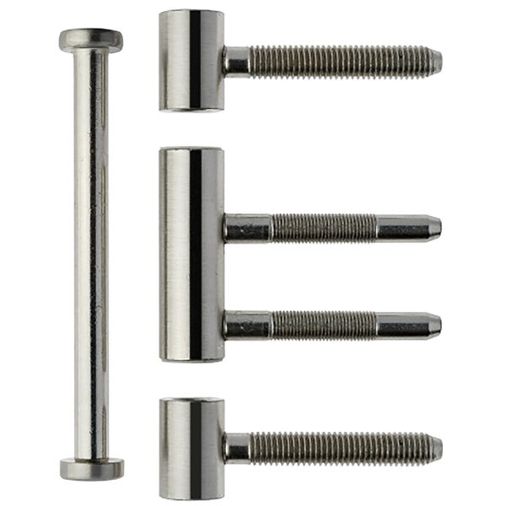 Einbohrband 3-tlg. Typ 335 - Ø 15 mm - Vernickelter Stahl Matt