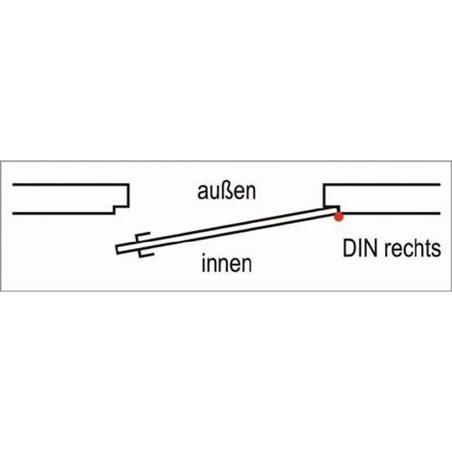 BKS Türrahmen-Flachschließblech B 9000 - DR 24x235 Rund - Edelstahl Matt