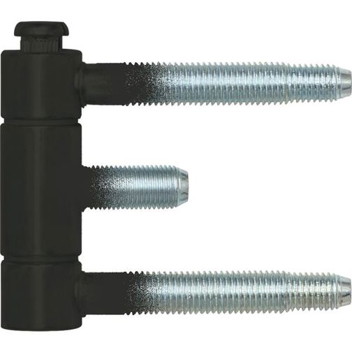 3-teiliges Stahlzargenband 18 x 61 mm - Schwarzes Stahl Einbohrband