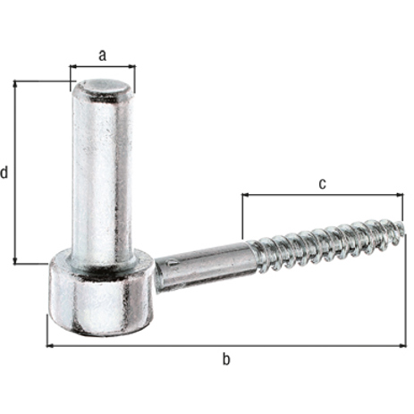 Einschraubkloben mit Dorn Ø16 mm - Länge 110 mm - Gewindelänge 52 mm