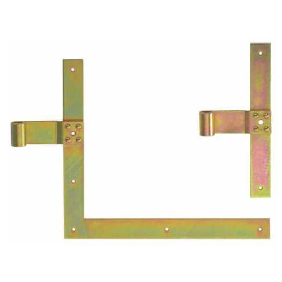 Pollmann D16 Haustür Mittelband - 300mm, Gelb, Verzinkt | Hochwertiges Kreuzband