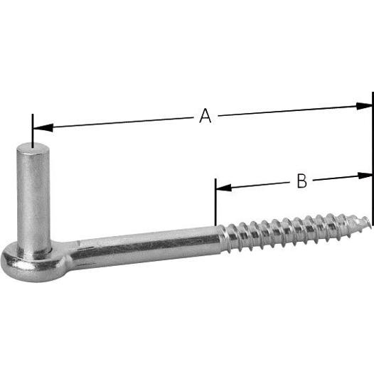 Einschraub-Haken D16 x 160 mm - Hellverzinkt