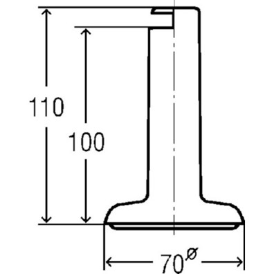 VI Domoplex Standrohr 6928.5 D52 - Verchromt - Hochwertiges Standrohr für den täglichen Gebrauch