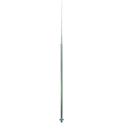 Aluminium Fangstange D 40/16/10 mm - 6000 mm mit Erdungsschelle und KS-Verbinder