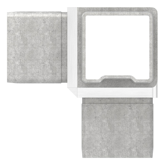 Verbindungsstück für 40x40mm Rohre - V4A, 2mm Wandstärke