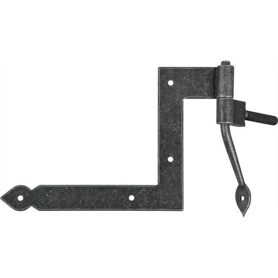 HALCÖ Fulp Fensterwinkelband 112,5 x 140 mm | Verzinkter Stahl, Schwarz Passiviert | Kreuzband